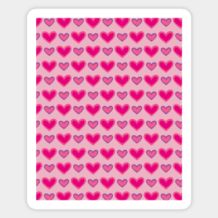 Pink and Purple Hearts Seamless Pattern 055#001 Sticker